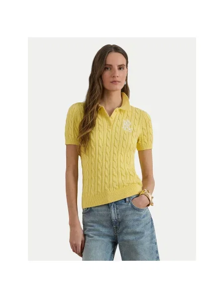 LAUREN RALPH LAUREN Поло Світло-жовтий Slim Fit жовте