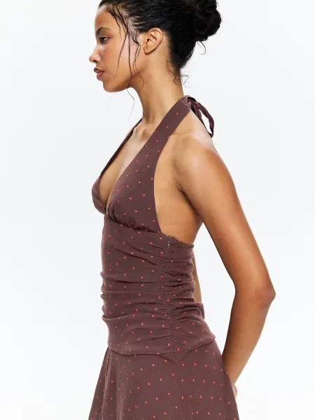 Pull&Bear Rochie de vară ciocolatiu roșu