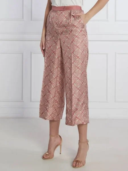 Beatrice B De mătase pantaloni | Relaxed fit roz