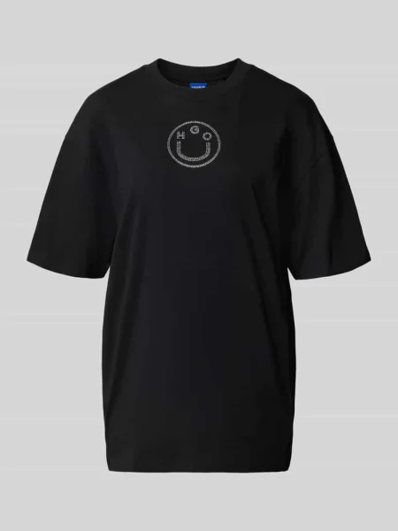 Hugo Blue t-shirt Oversized czarna