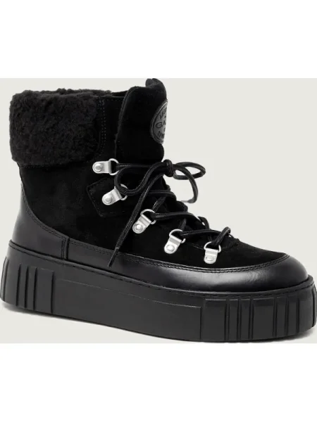 Gant Bocanci Snowmont | piele întoarsă negru