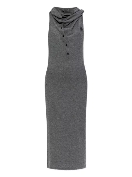 Rochie midi The Attico până la genunchi de costum gri