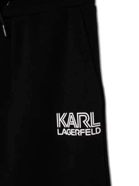 Hlače Karl Lagerfeld s autogramom crna