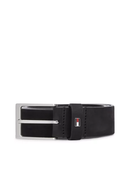 Tommy Hilfiger Curea de piele Layton negru
