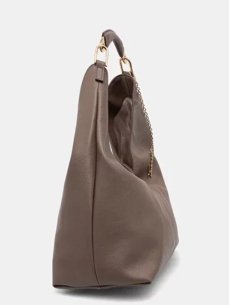 Geanta hobo Twinset din piele maro