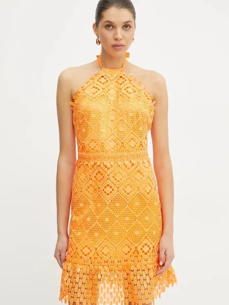 Sukienka midi Silvian Heach pomarańczowa