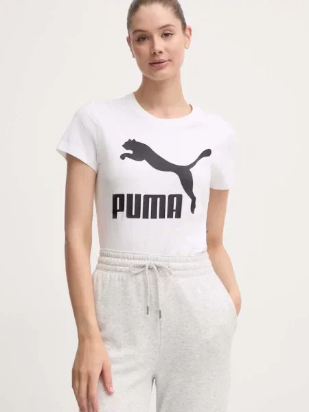 Puma t-shirt Classic Logo Tee biały