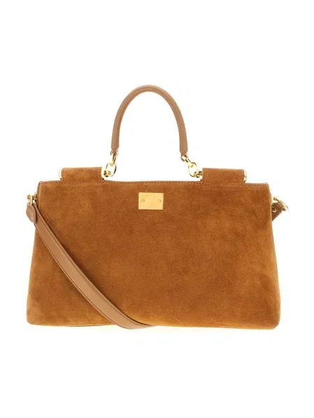 Torebka Dolce And Gabbana skórzana brązowa