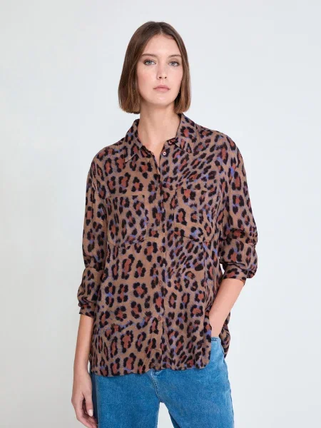 Lola Casademunt Halenka hnědá / fialová / bledě fialová černá