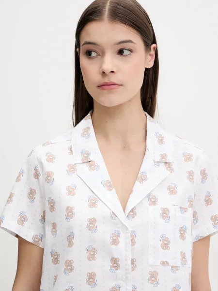 Pyžamová košile Hollister Co. bílá