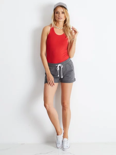 Pantaloni scurți Fashionhunters gri