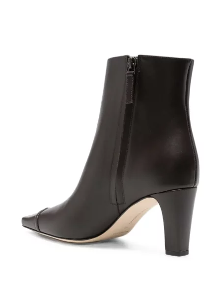 Cizme scurte Manolo Blahnik din piele maro
