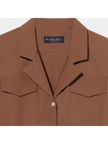 Sukienka koszulowa Brooks Brothers brązowa