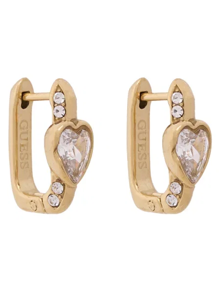 Guess kolczyki ze stali nierdzewnej z cyrkonią CRYSTAL LOVE