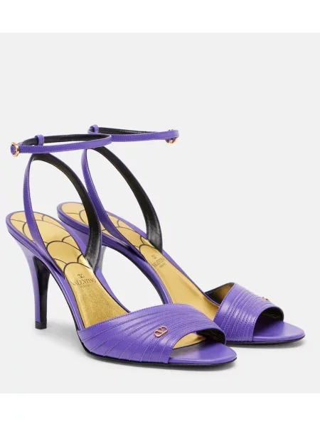 Sandale Valentino Garavani din piele violet
