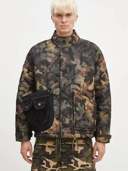 Куртка Andersson Bell Multi-Pocket Camouflage Quilted Jumper перехідна oversize зелений