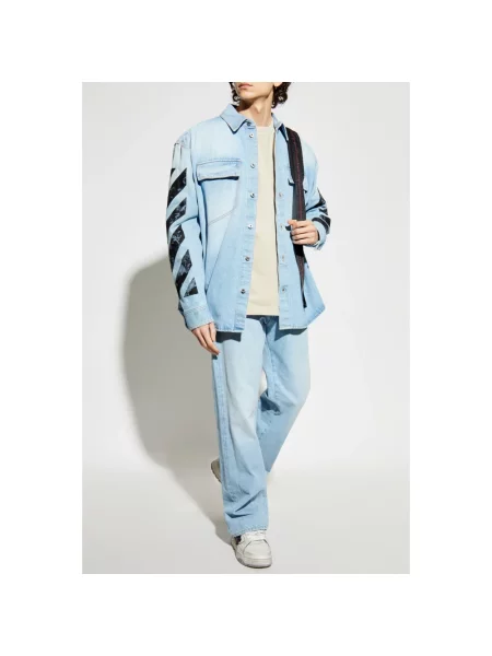 Jeansy Off-white białe