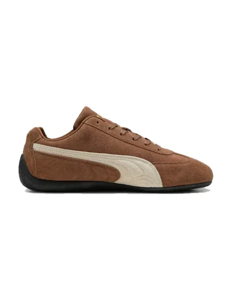 Lniane sneakersy Puma brązowe