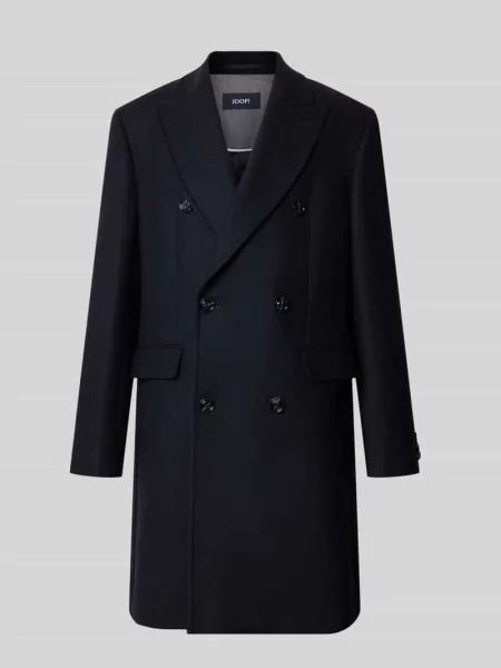 Płaszcz o kroju regular fit z mieszanki wełny Joop! Collection granatowy