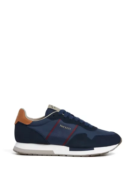 Sneakerși Hackett din piele de căprioară albastru