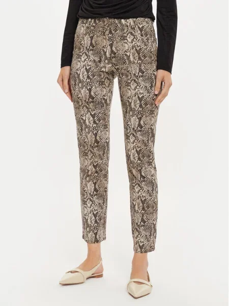 Hlače iz tkanine Sisley rjava