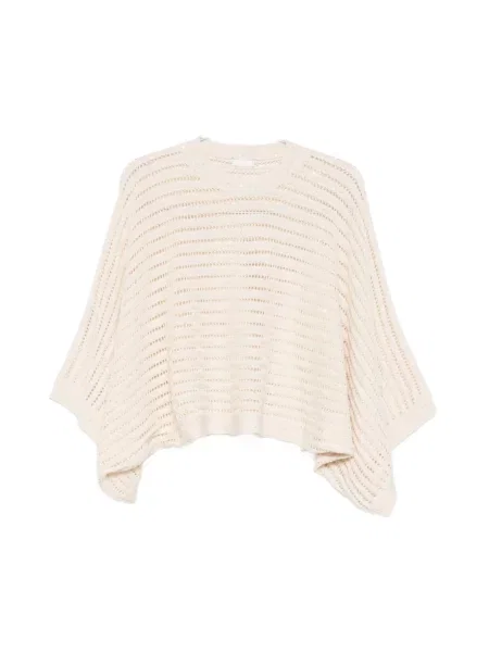 Sweter Peserico ażurowy beżowy