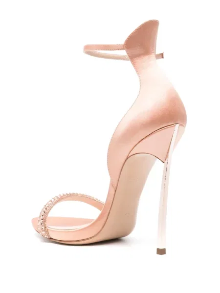 Sandale Casadei din satin roz