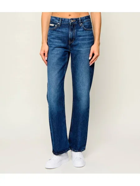 Calvin Klein Jeans Blugi Straight Fit albastru