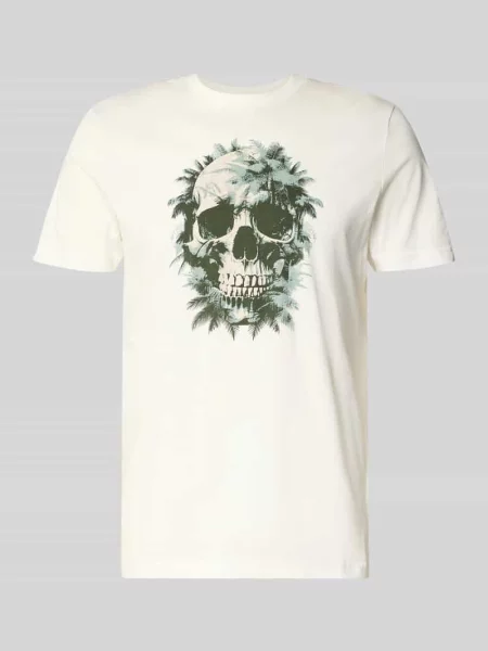 T-shirt o kroju regular fit z nadrukiem z motywem Antony Morato biała