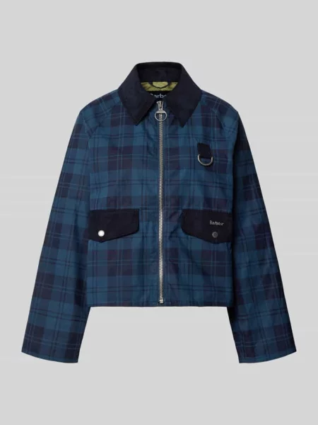 Kroj regular fit bomberka / bluzon z czystej bawełny model BALTON' Barbour granatowy