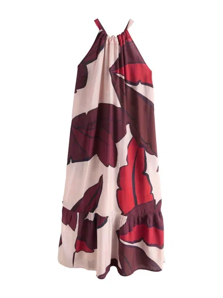 Next Rochie kitt / roșu / roșu bordeaux / negru alb