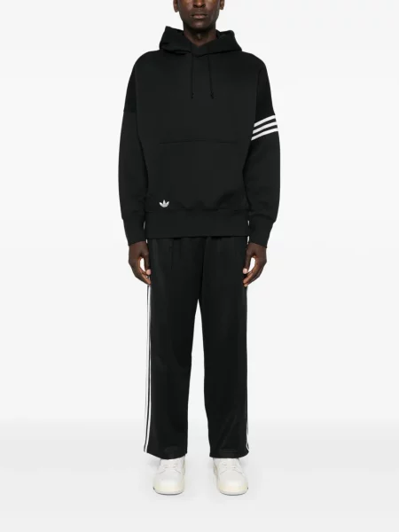 Dryžuotos kelnės Adidas juoda