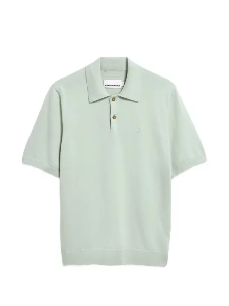 Scurt tricou polo Armedangels tricotate verde