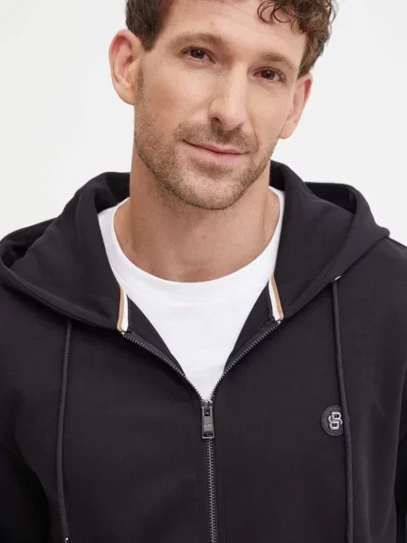 Geacă Boss cu glugă negru