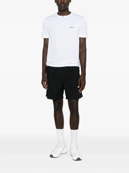 Tricou Boss cu imagine cu decolteu rotund alb