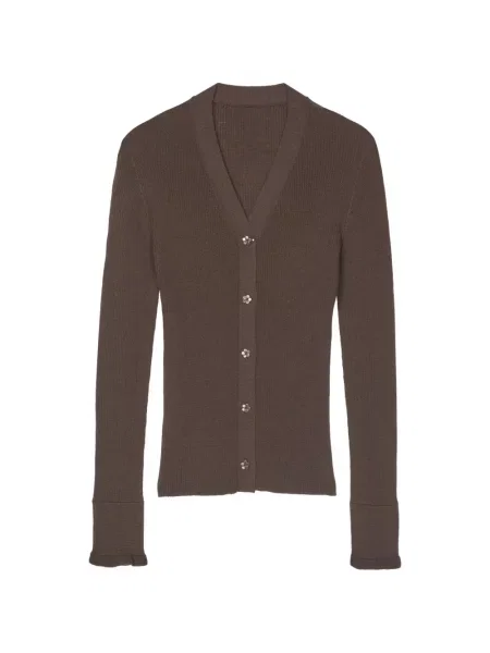 Cardigan Cecilie Bahnsen cu model floral maro