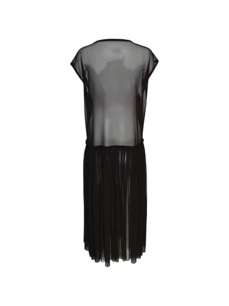 Rochie midi Yohji Yamamoto plasă negru