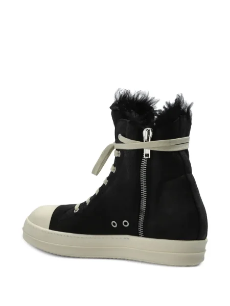 Sneakerși Rick Owens cu șireturi din dantelă negru
