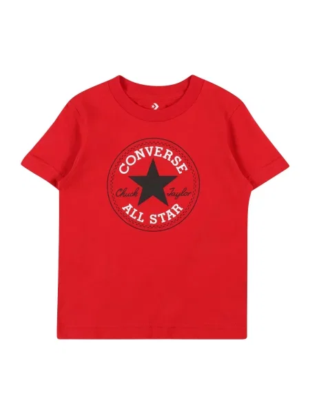 CONVERSE Tricou roșu / negru alb