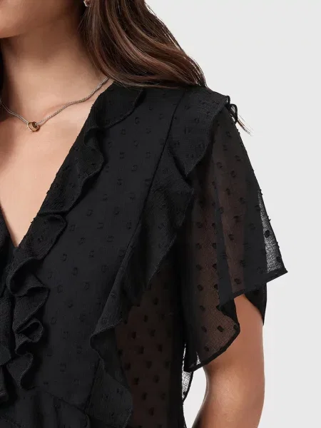 Сукня AllSaints MARI maxi розкльошена чорний