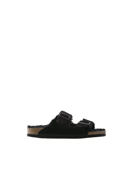 Klapki Birkenstock wełniane czarne