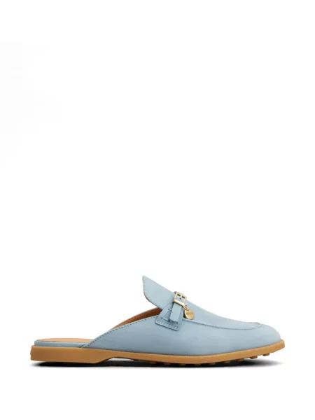 Papuci tip mules Tod's din piele albastru