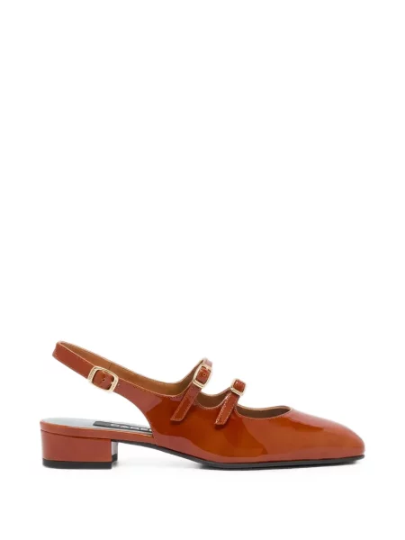 Pantofi cu toc Carel Paris slingback cu bretele maro