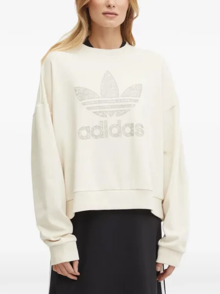 Ριγέ τρέξιμο μπλούζα Adidas από διχτυωτό κόκκινο