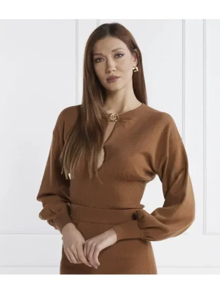 Pinko De lână pulover maro