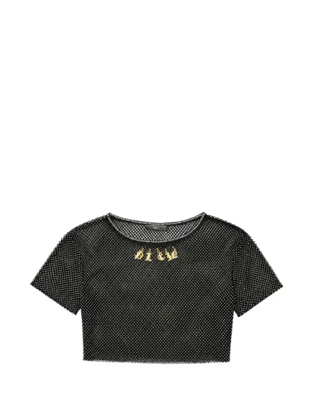 Decupat top Philipp Plein plasă negru