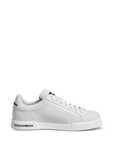 Sneakerși Dolce & Gabbana din piele cu autograf alb