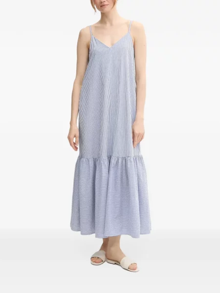 Rochie Benetton cu dungi cu volane albastru