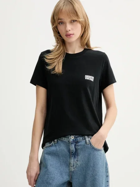 American Vintage t-shirt czarna