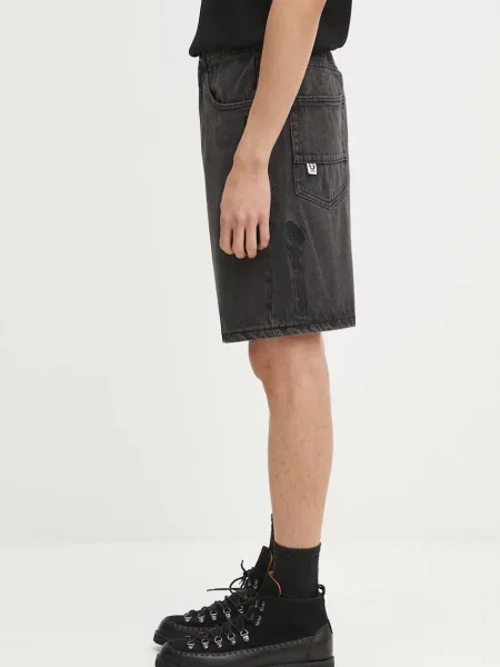 AAPE pantaloni scurți jeans Now negru